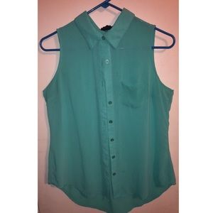 Turquoise button down